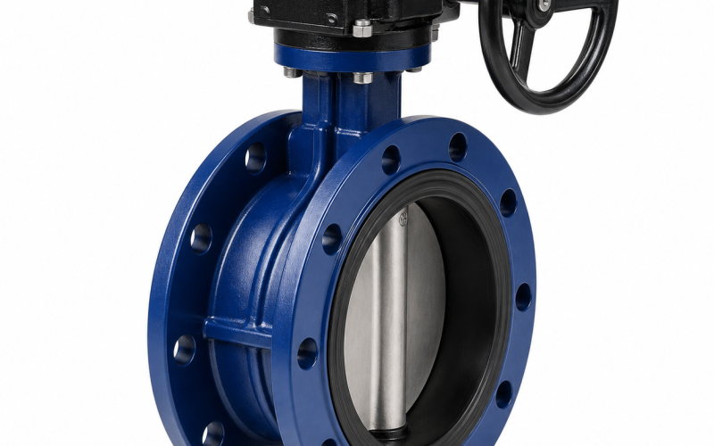 Gear-Operated Double-Flanged Butterfly Valve, Up to PN25