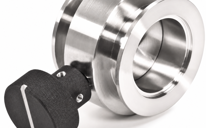 High-Vacuum ISO-KF Butterfly Valve for Semiconductor Systems