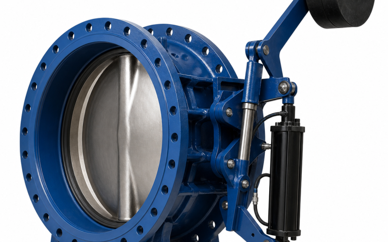 Hydraulic Large-Diameter Butterfly Valve with Counterweight