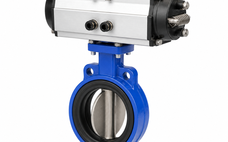 Pneumatic Wafer Butterfly Valve – Double-Acting or Spring-Return