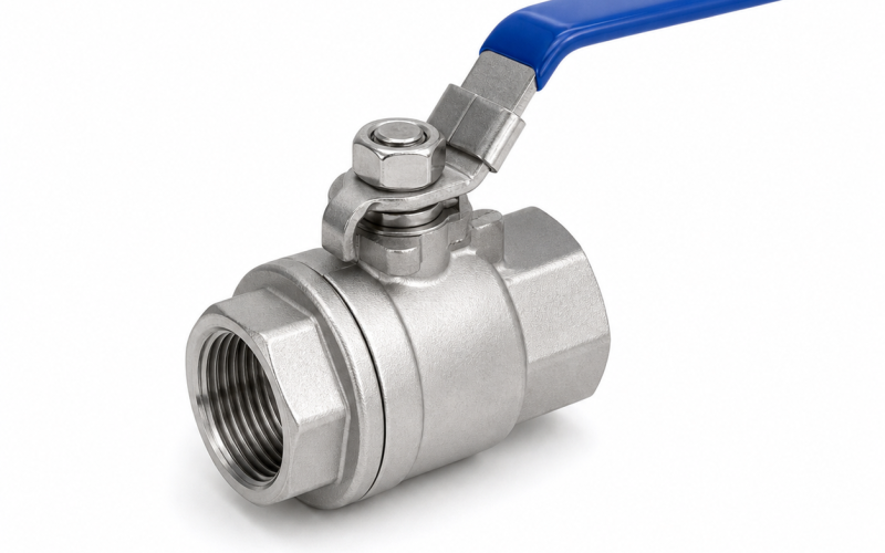 Stainless Steel 2-Piece Threaded Ball Valve, 1000 WOG